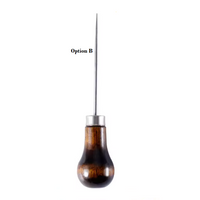 Leather wood handle Awl - Set of 3