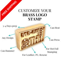 Custom Brass Stamp Logo Embossing on Leather❤️