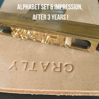 Alphabet Block Leather Stamp Set
