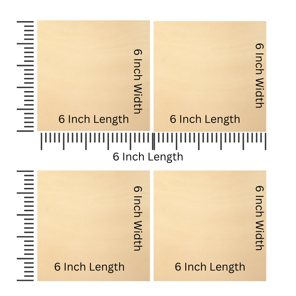 Veg tanned Leather Pre cut - Set of 4