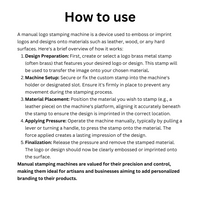 Used - High Grade Manual Logo Stamping Machine