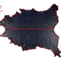 Navy Blue Veg Tanned Semi-Hard Leather Sheet - Pre cut