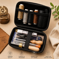 Leather Sewing Kit Leather Upholstery Repair Kit, Leather Sewing Tools for DIY Leather Craft with Storage Bag