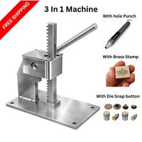 Manual Press 3 In 1 Stamping Machine || Logo Stamping || Button Snaping || Hole Punching