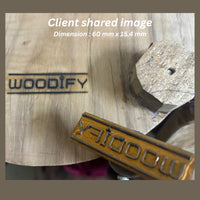 Custom Brass Stamp Logo Embossing on Wood
