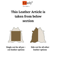 Navy Blue Veg Tanned Semi-Hard Leather Sheet - Pre cut