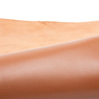 Cognac color semi-hard leather sheet - Pre cut