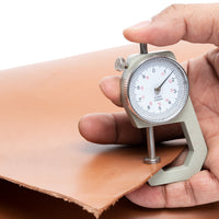 Cognac color semi-hard leather sheet - Pre cut