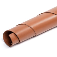 Cognac color semi-hard leather sheet - Pre cut