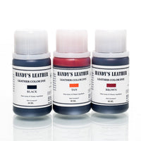 Leather Color Dye - Set of 3 (Black Brown & Tan)