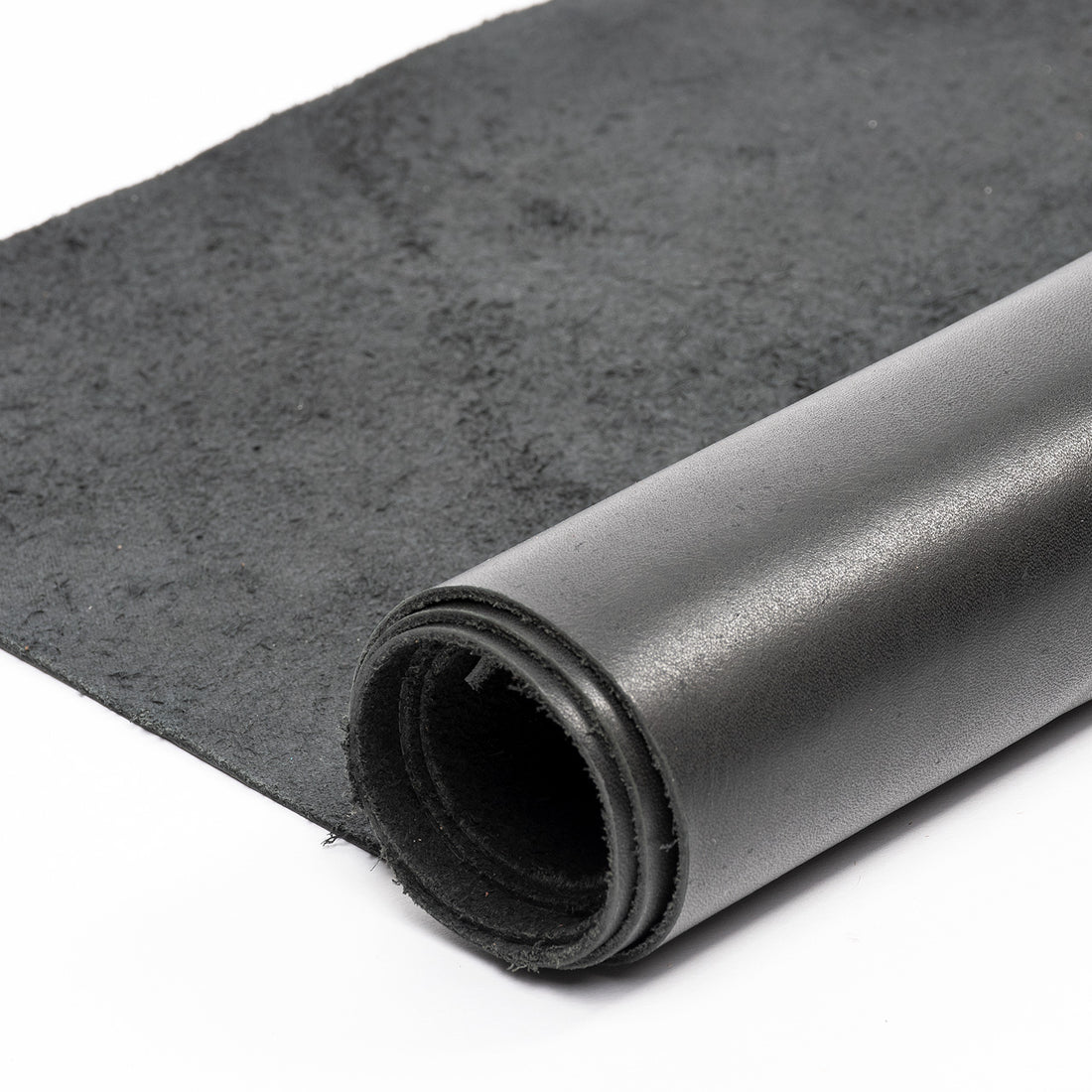 Black smooth leather sheet - Pre cut