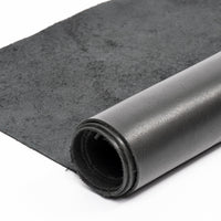 Black smooth leather sheet - Pre cut