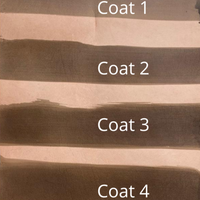 This is how coat of leather dye works, more the coats more intensity it generates of same color. This dye will bring tonacity of different shade