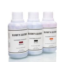 Leather Color Dye Stainer - Set of 3 (Black Brown & Tan)