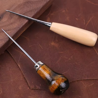 Leather wood handle Awl - Set of 3