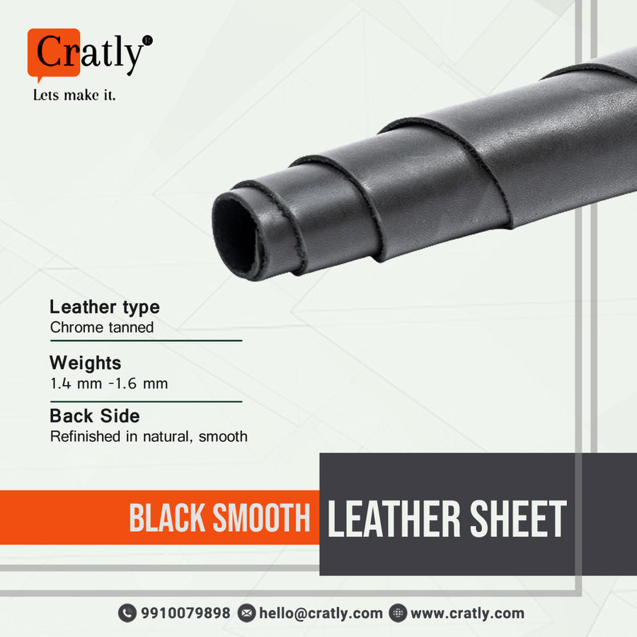 🔥 Black Smooth Leather Sheet