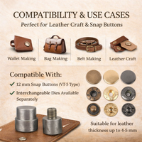 Snap Button Punch Machine (Optional Die Set)