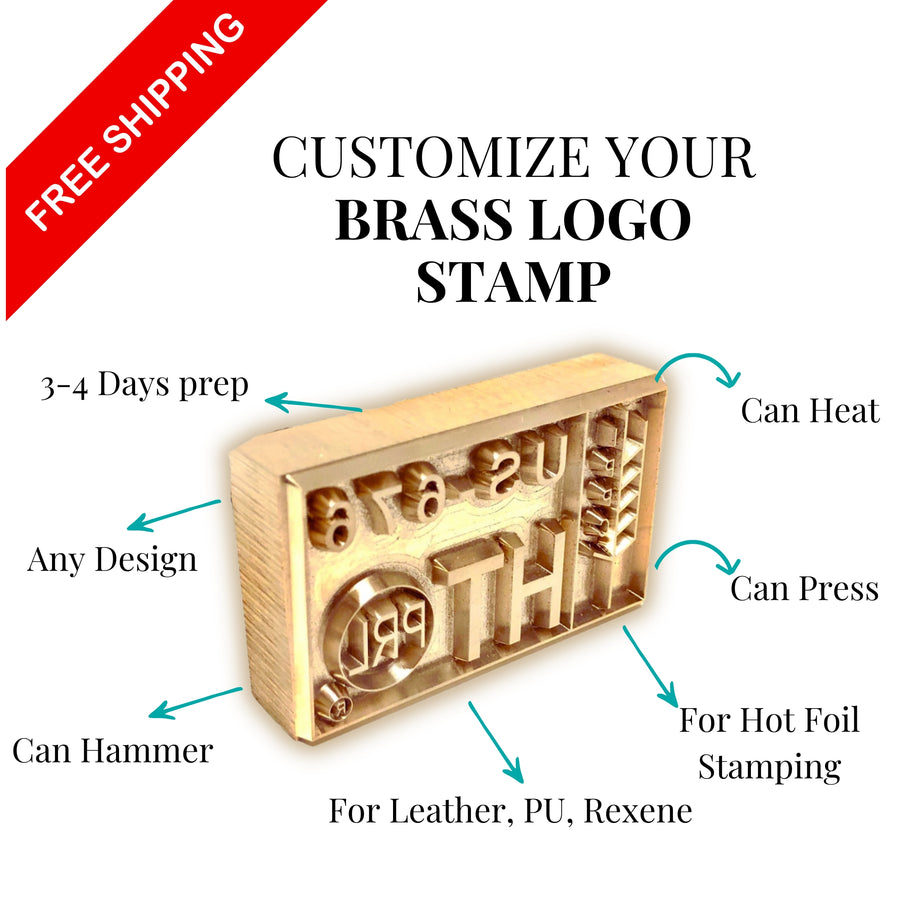 Custom Brass Stamp Logo Embossing on Leather❤️