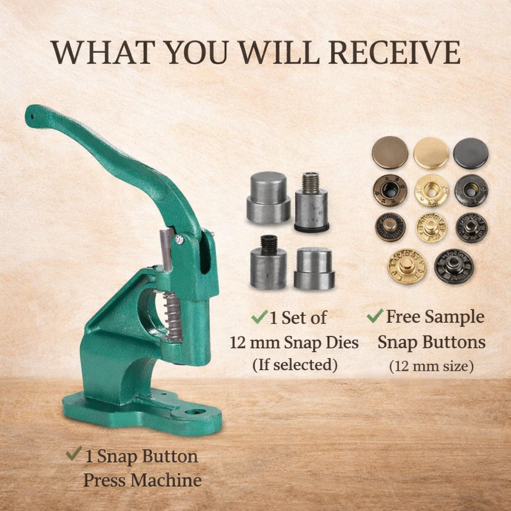 Snap Button Punch Machine (Optional Die Set)