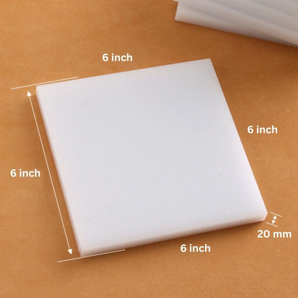 Leather Stamping & Punching Pad – Heavy Duty Plastic Base for Brass Stamps, Hole Punching & Logo Embossing