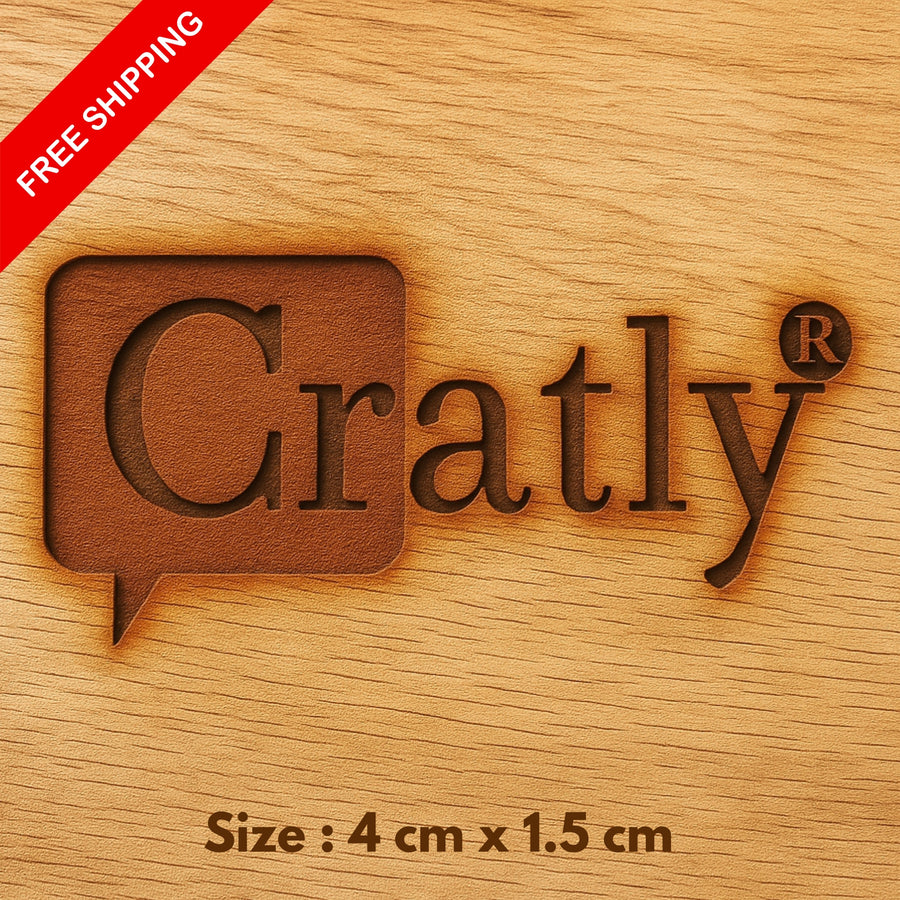Custom Brass Stamp Logo Embossing on Wood