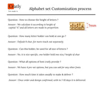 Alphabet Leather Stamp Set A-Z | Brass Letter Stamps for Leather Craft | Cratly