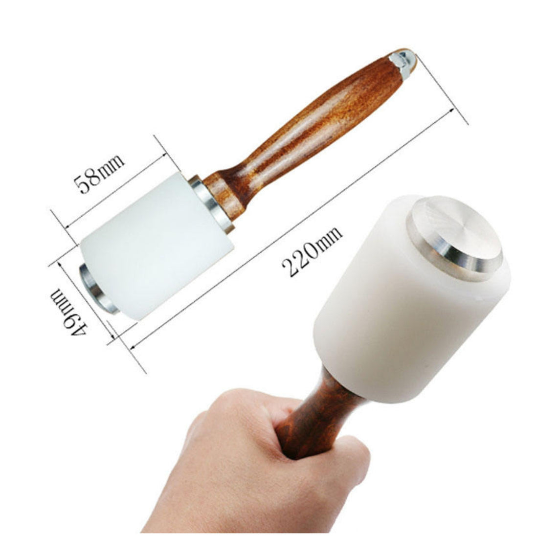 Wooden Handle Nylon Hammer For Leather Carving