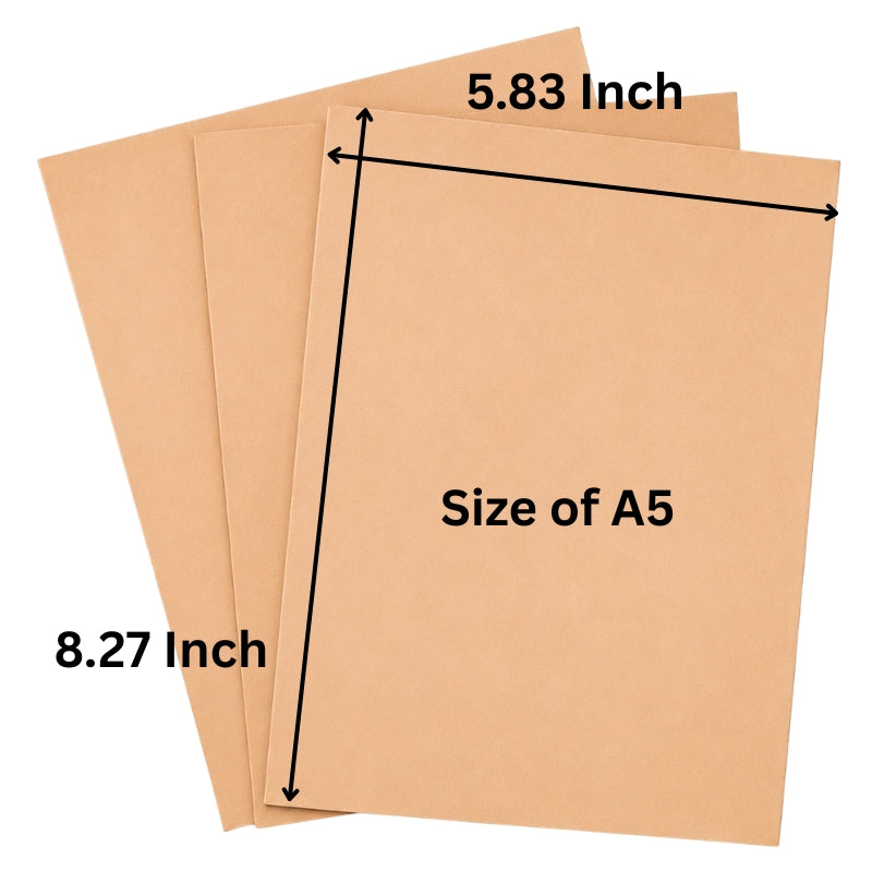 Veg Tanned Leather Pre Cut – Set of 3  A4 A5 and A6