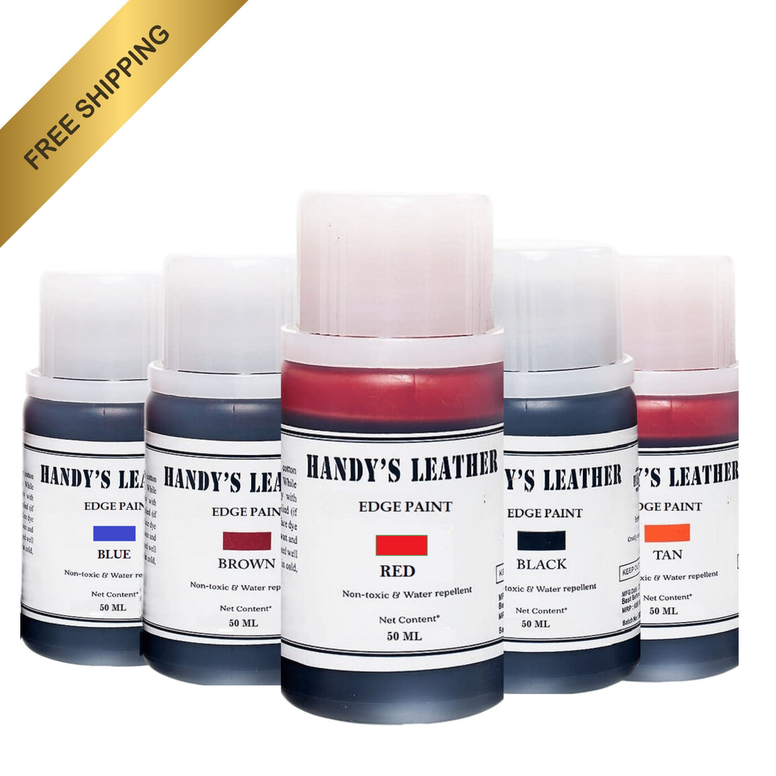 Edge Paint Set Of 5 ( Black Brown Tan Red Blue)