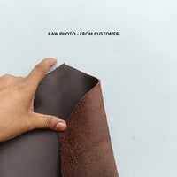 Bourbon Chrome Tanned Leather Sheet – Soft Finished Leather for Wallets, Bags & Leathercraft