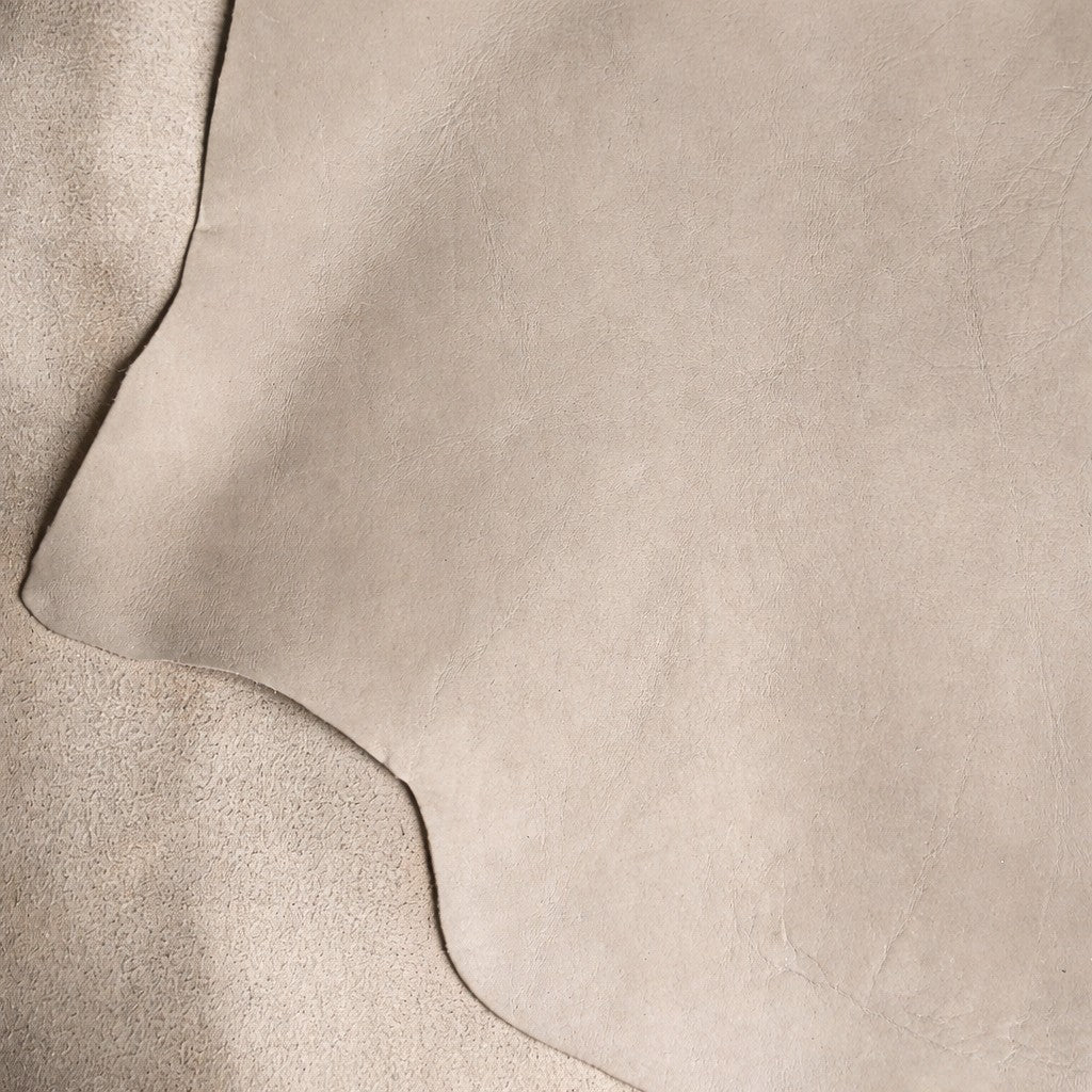 Natural Ivory Color Smooth Leather Sheet