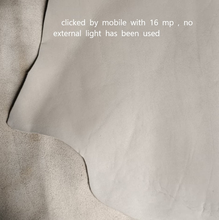 Natural Ivory Color Smooth Leather Sheet