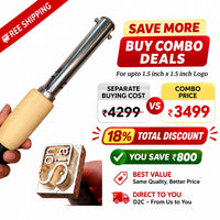 Electric Branding Iron for Beginners -Ideal for Practice, Sampling With Stamp Logo Combo