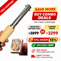 Electric Branding Iron for Beginners -Ideal for Practice, Sampling With Stamp Logo Combo