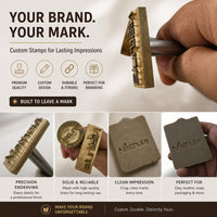 Custom Brass Stamp Logo Embossing on Soap
