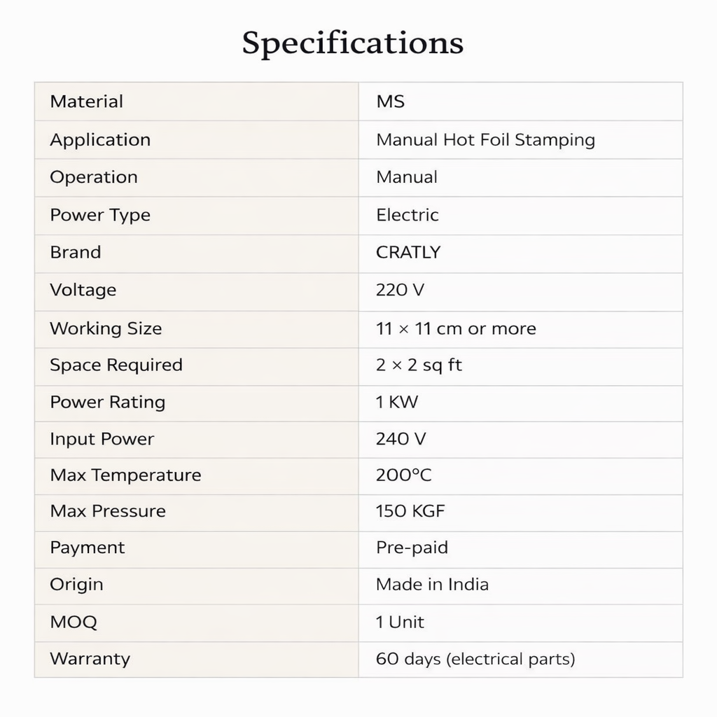 High Grade Manual Logo Stamping Machine