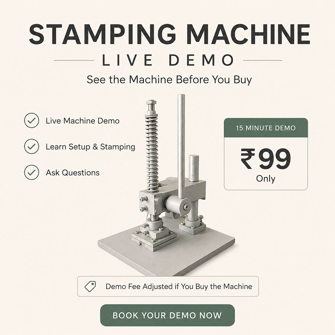Stamping Machine Live Video Demo - 15 mins