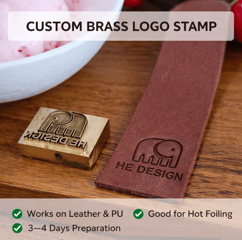 Custom Brass Logo Stamp for Leather | Personalized Branding Stamp