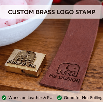 Custom Brass Logo Stamp for Leather