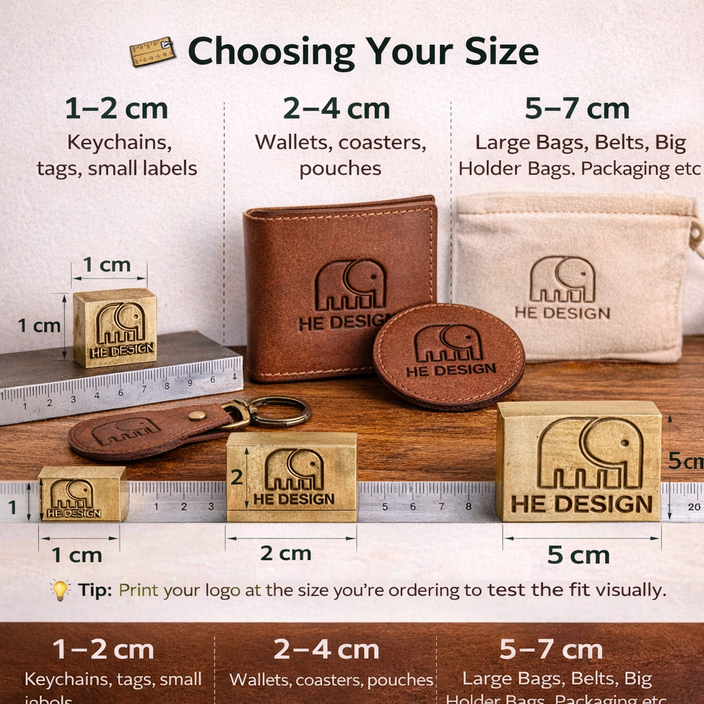 Custom Brass Logo Stamp for Leather | Personalized Branding Stamp