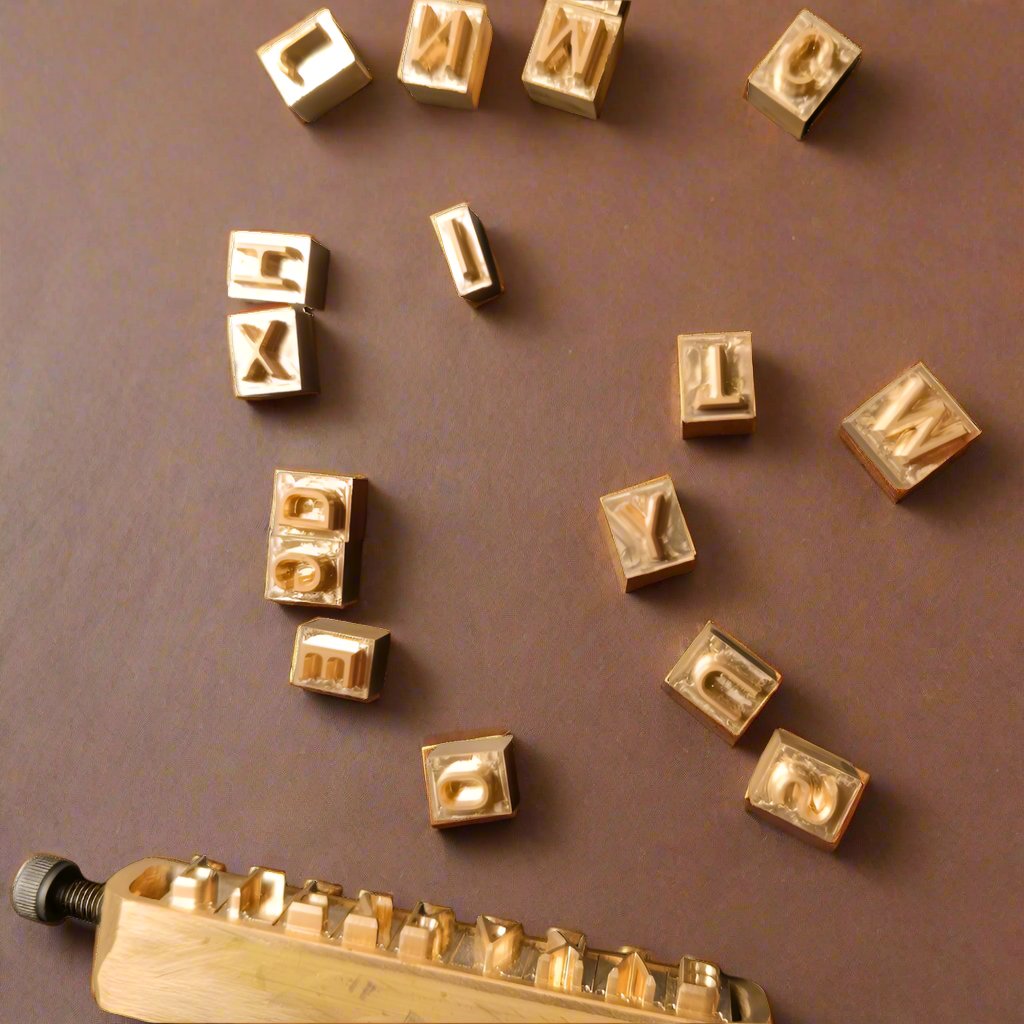 Alphabet Block Leather Stamp Set