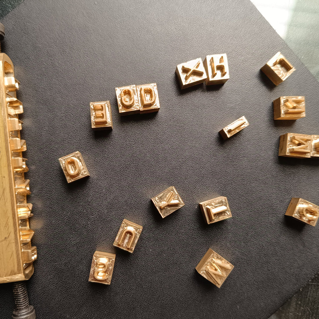 Alphabet Block Leather Stamp Set