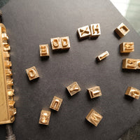 Alphabet Block Leather Stamp Set