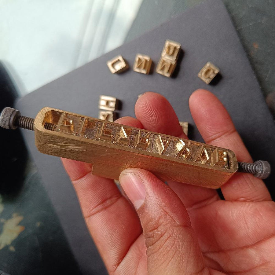 Alphabet Block Leather Stamp Set