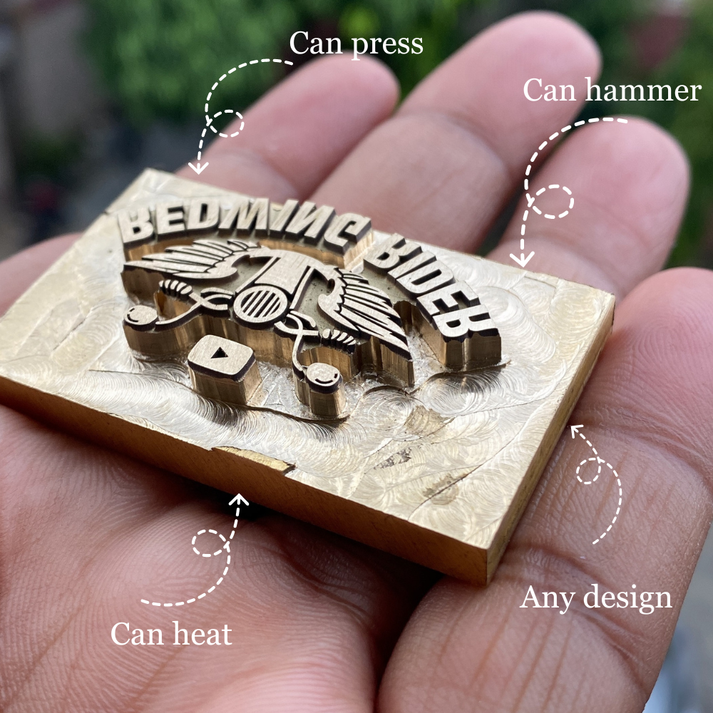 leather brass stamp maker for bakery leather wood clay