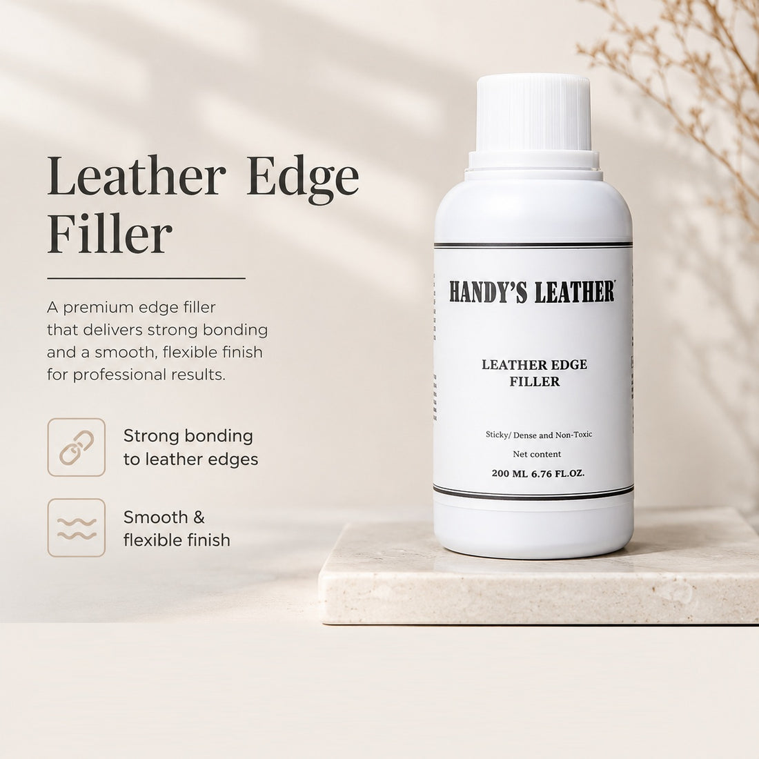 Leather Edge Filler – Neutral Base Coat Primer for Smooth Belt & Leather Craft Edges