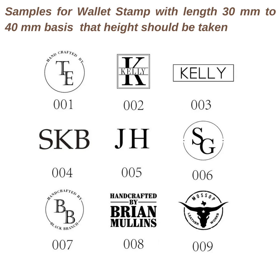 High Grade Brass Stamp Logo ❤️