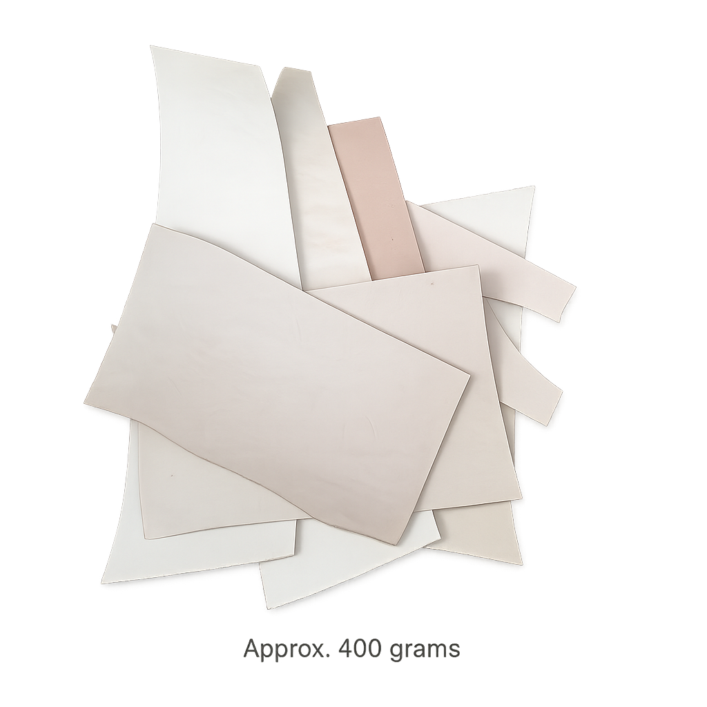 Veg Tanned Assorted Scrap Leather For Crafting, Leather Pieces
