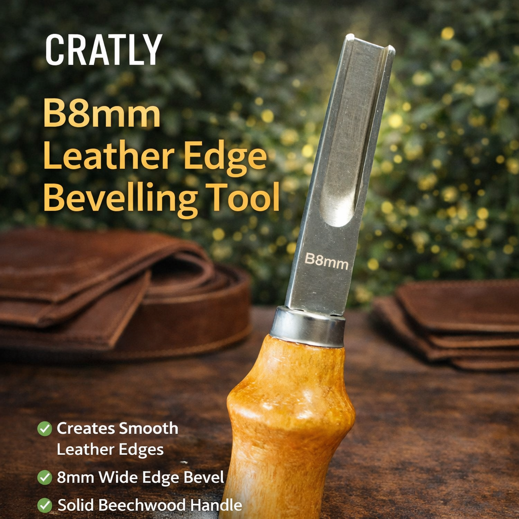 Professional Leather Skiving Tool – 8mm Precision Edge Thinning Blade
