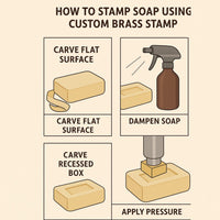 Custom Brass Stamp Logo Embossing on Soap